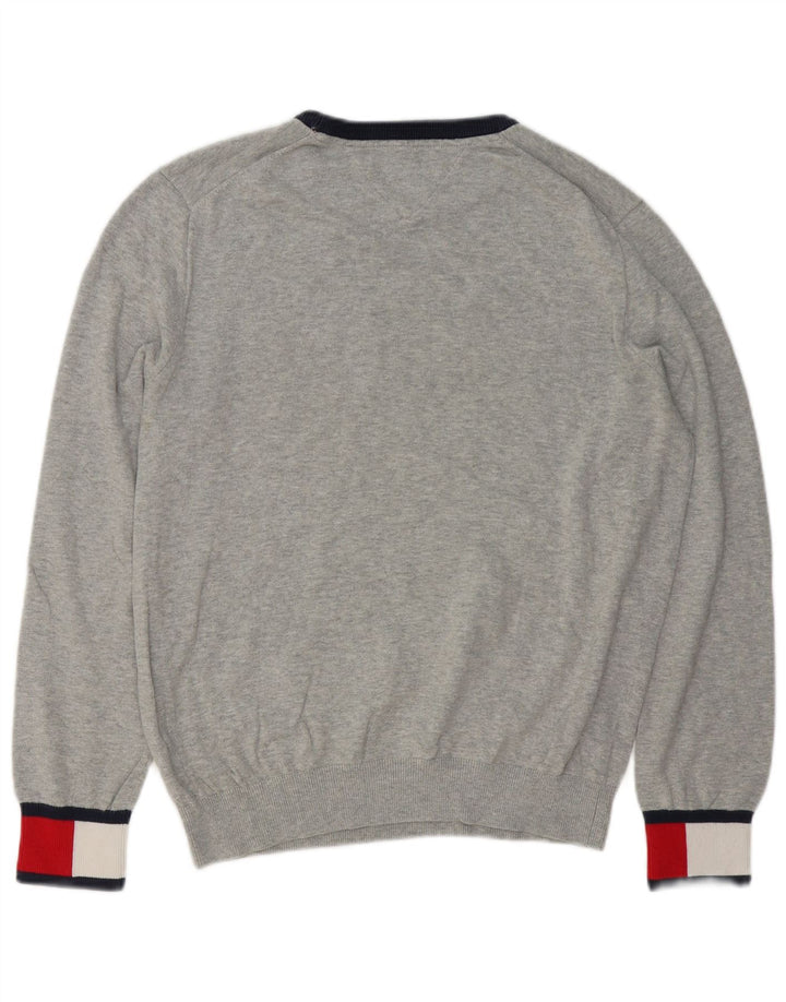Pulover pentru bărbați TOMMY HILFIGER Pulover cu decolteu rotund, gri mediu
