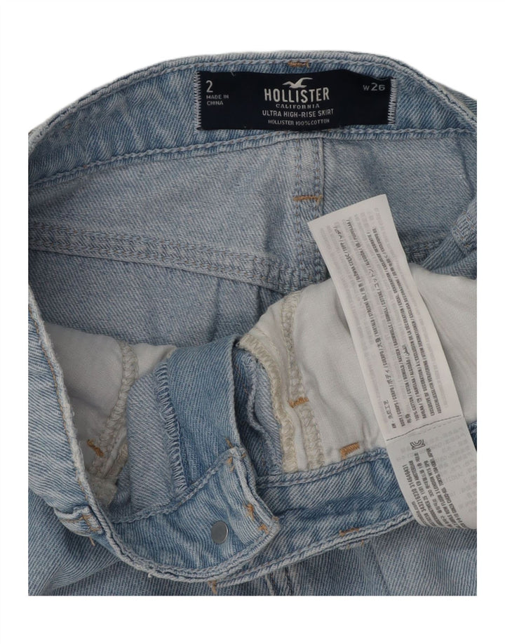 Fusta de blugi pentru femei HOLLISTER US 2 XS W26 Bumbac albastru
