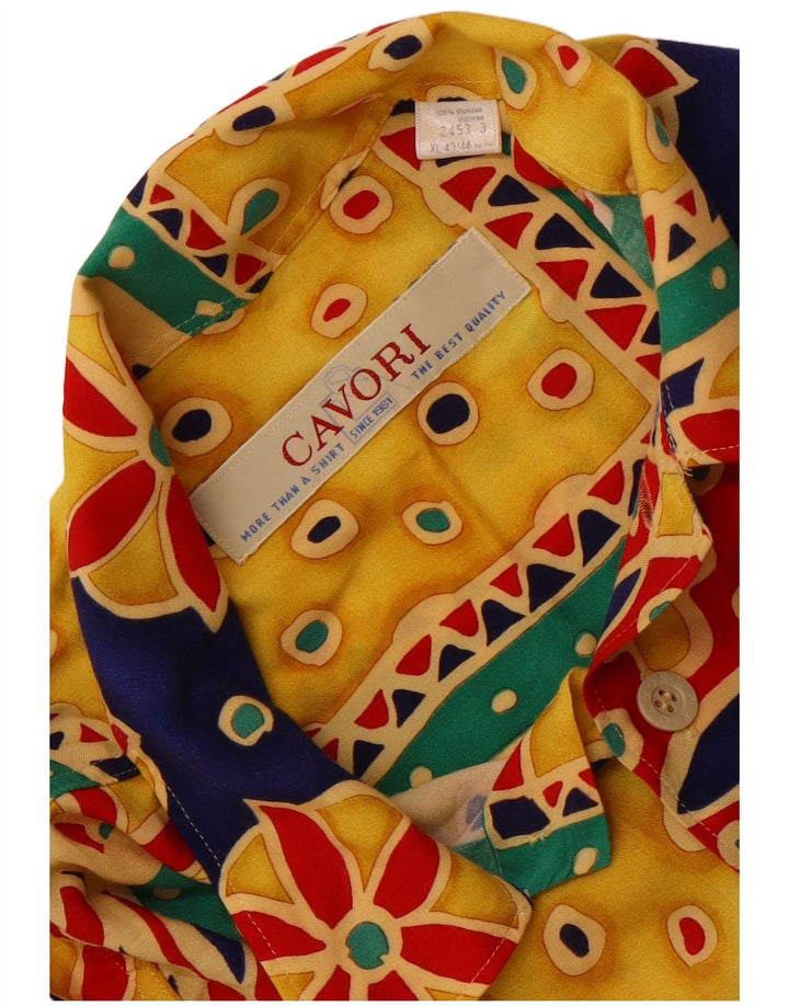 Cămașă cu mânecă scurtă pentru bărbați Cavori Mărimea 43/44 XL Motiv multicolor