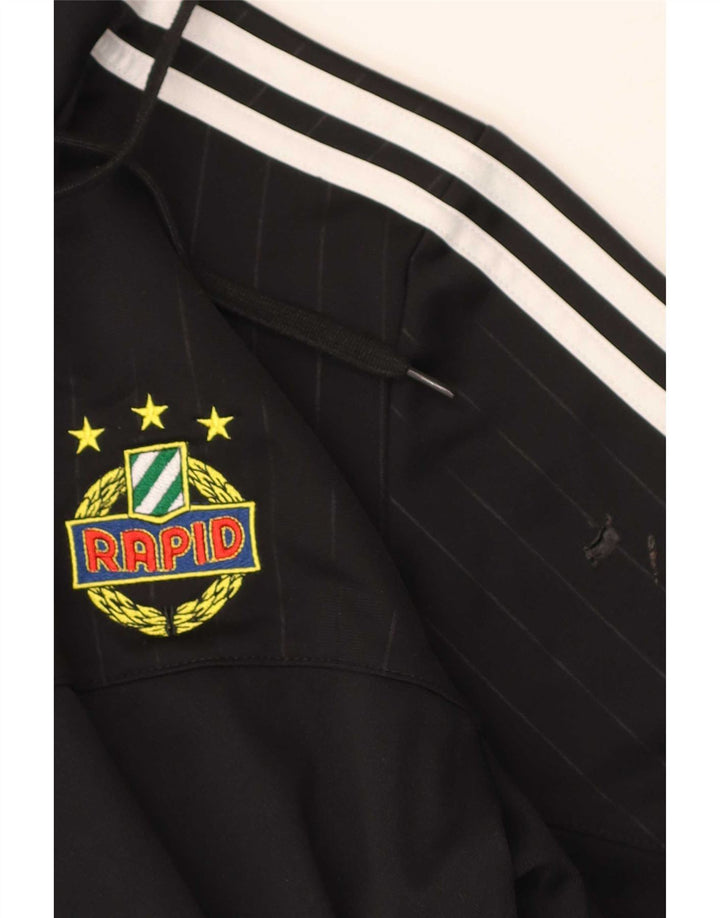 Pulover cu glugă grafic pentru bărbați Adidas, mediu negru, poliester bloc de culoare