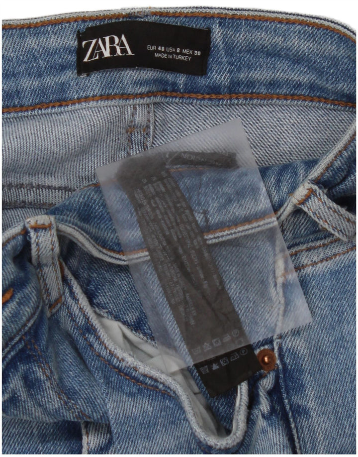 ZARA Blugi skinny tăiați pentru femei EU 40 Mediu L30 L26 Bumbac albastru