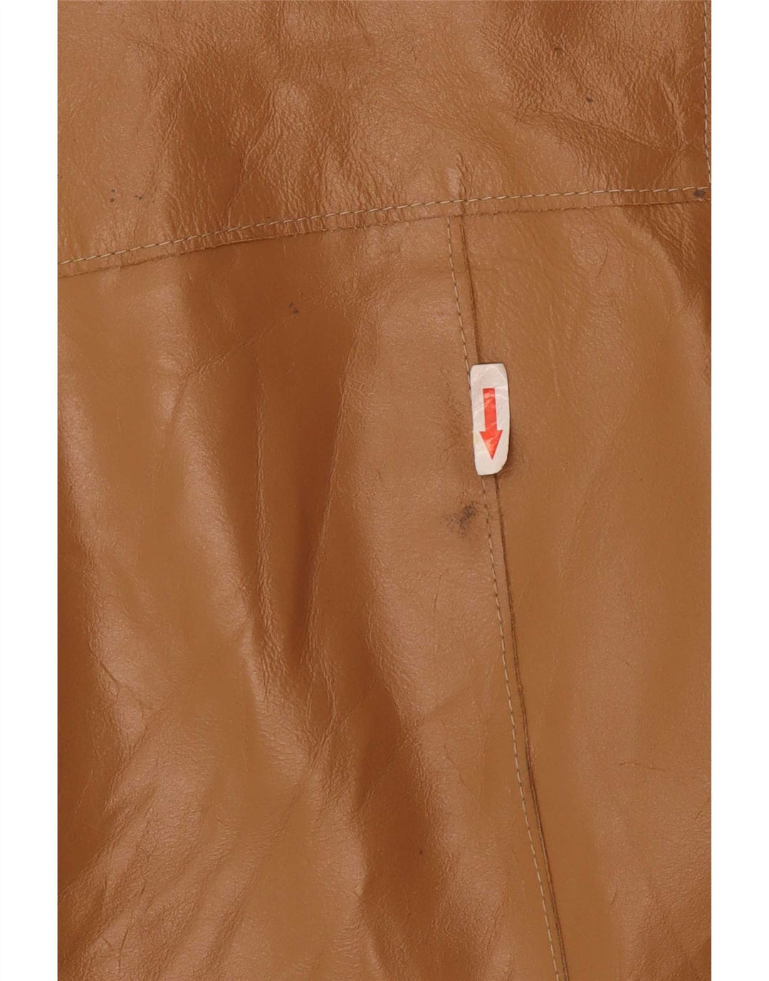 Jachetă de piele vintage pentru femei UK 8 Small Beige