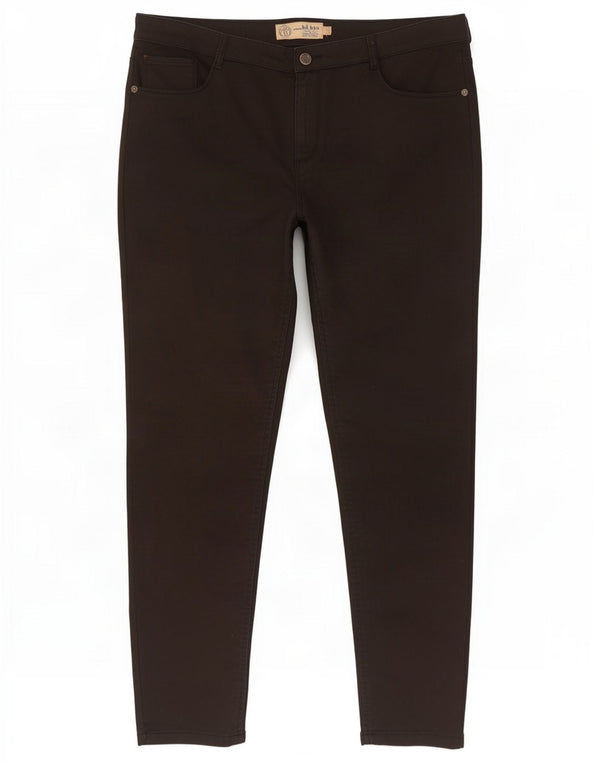 Fat Face, pantaloni slim casual pentru femei UK 18 XL W38 L31 bumbac negru