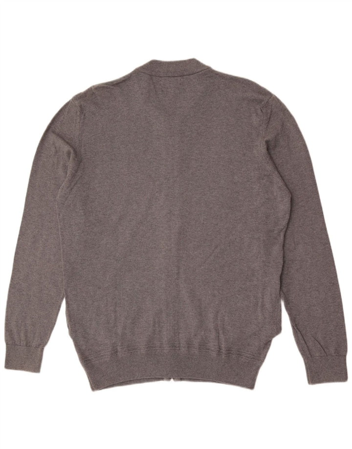 Pulover cardigan pentru bărbați Zara XL bumbac gri