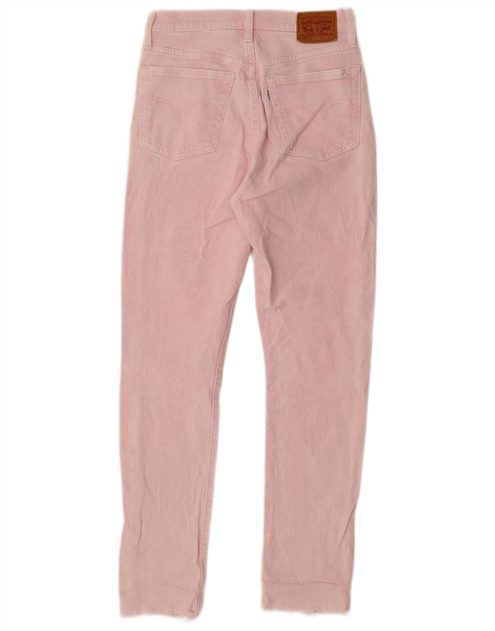 Blugi drepti pentru femei Levi's 501 W25 L30 bumbac roz