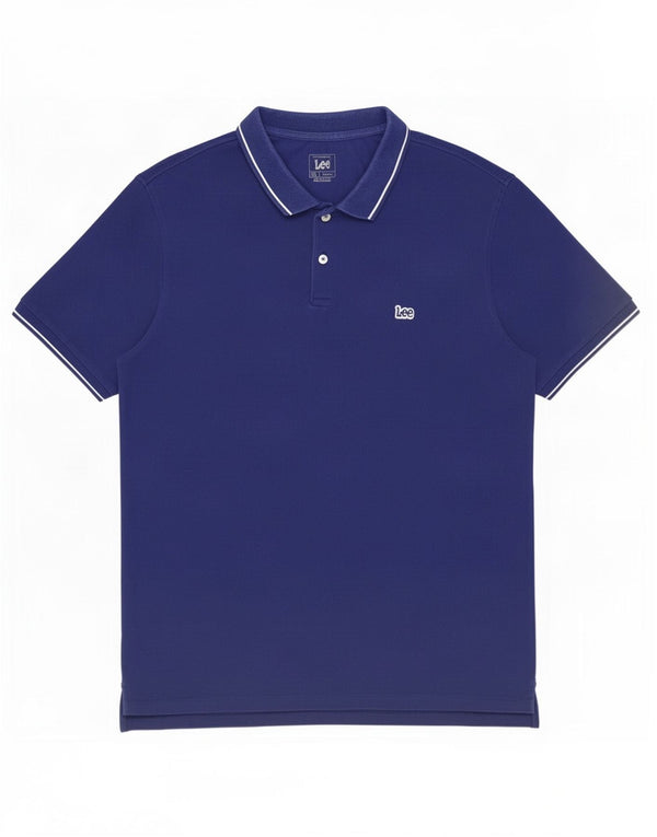 Cămașă polo Lee pentru bărbați, cu formă regulată, 2XL, bumbac bleumarin