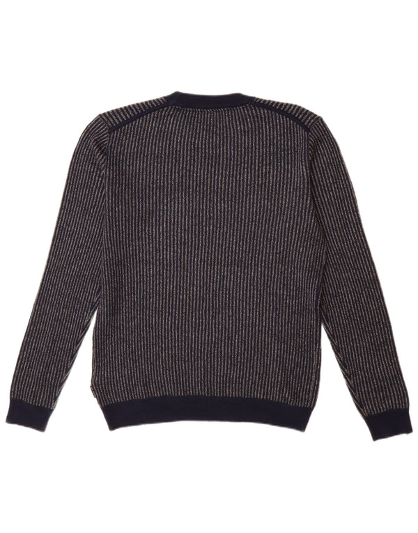 Ted Baker Mens Crew Neck Jumper Sweater Size 2 Small Navy Blue Striped