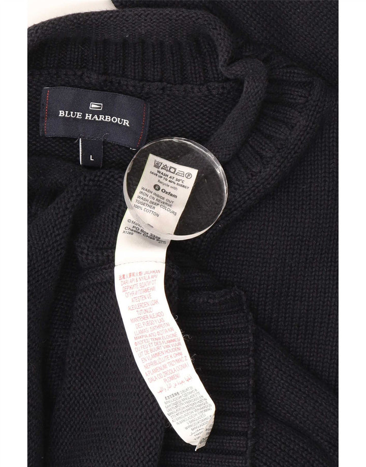Pulover pentru bărbați Marks & Spencer cu gât țestoasă, mare, bleumarin