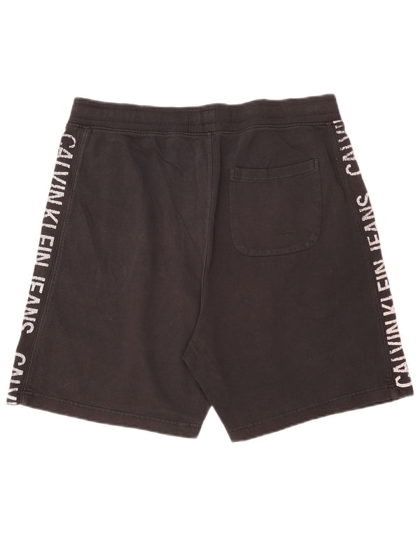 Pantaloni scurți sport grafic Calvin Klein pentru bărbați XL, bumbac negru