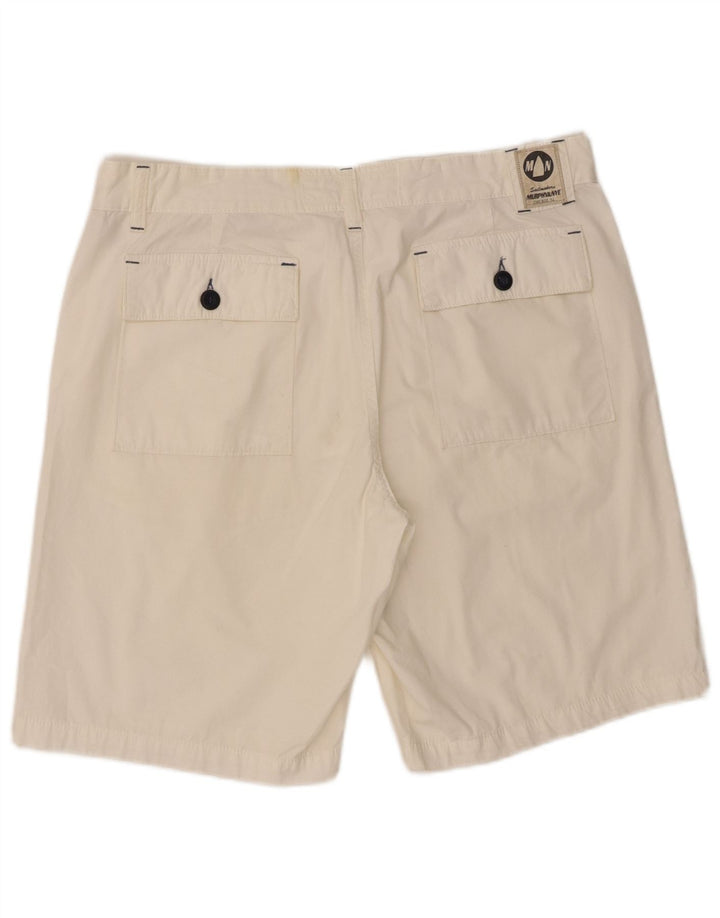 Murphy & Nye Pantaloni scurți chino pentru bărbați W36, mare, alb, bumbac