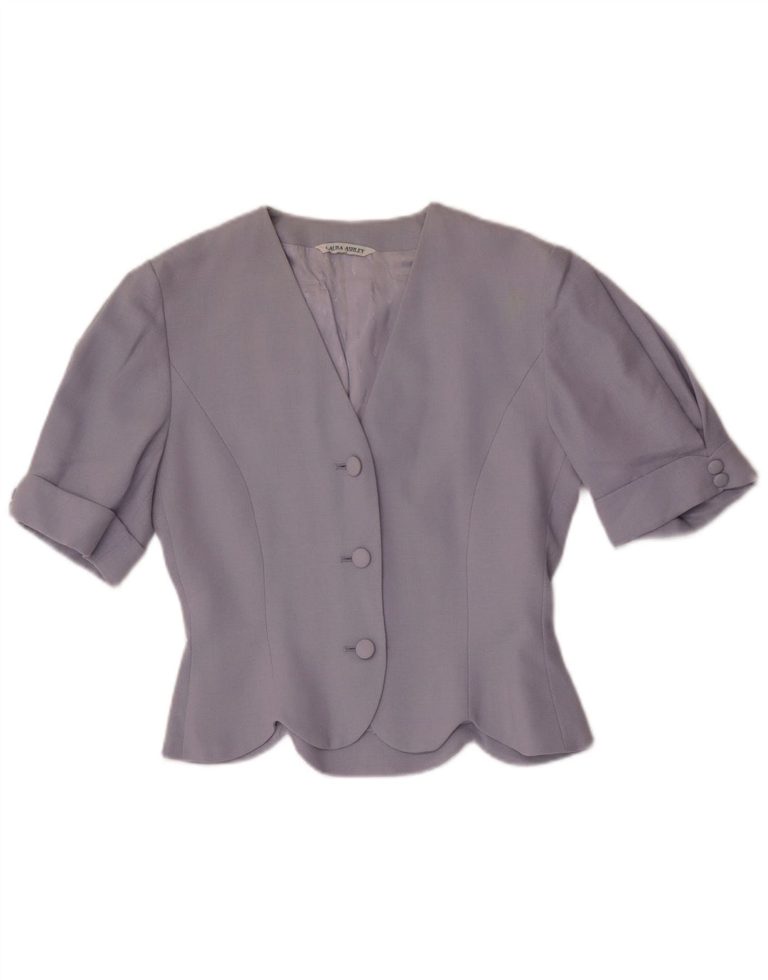 Jachetă blazer cu mânecă scurtă, cu 3 nasturi, pentru femei, Laura Ashley, UK 10, mov