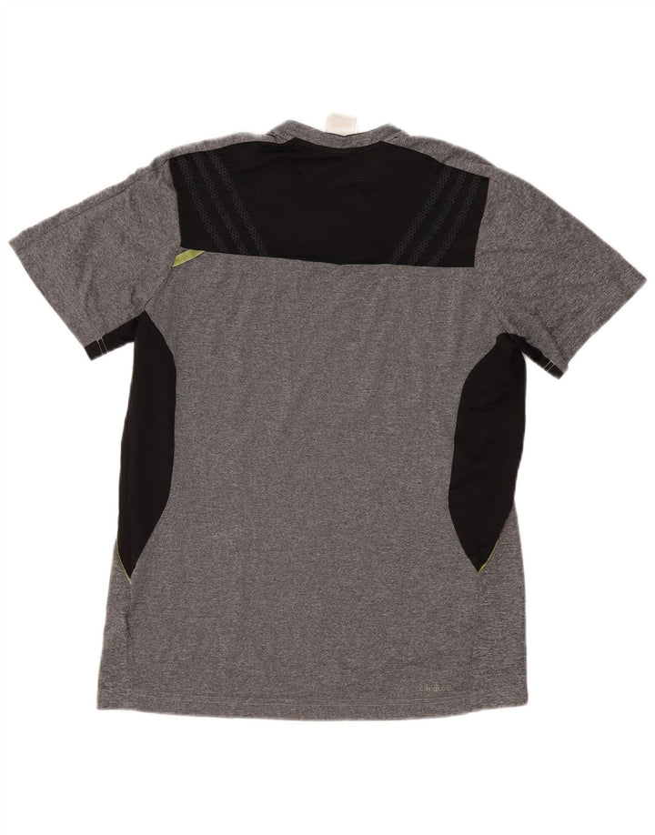 Tricou ADIDAS Climacool pentru bărbați Top Mediu Gri Poliester Colorblock