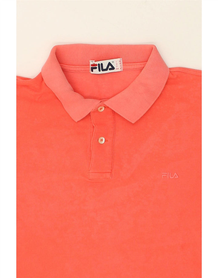 FILA Mens Polo Shirt XL Orange Cotton | Vintage Fila | Thrift | Second-Hand Fila | Used Clothing | Messina Hembry 