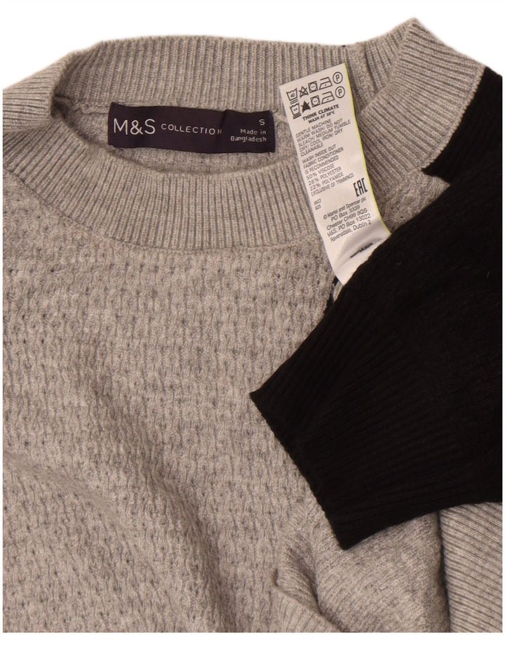 Pulover pentru femei Marks & Spencer cu decolteu rotund UK 10 mic gri