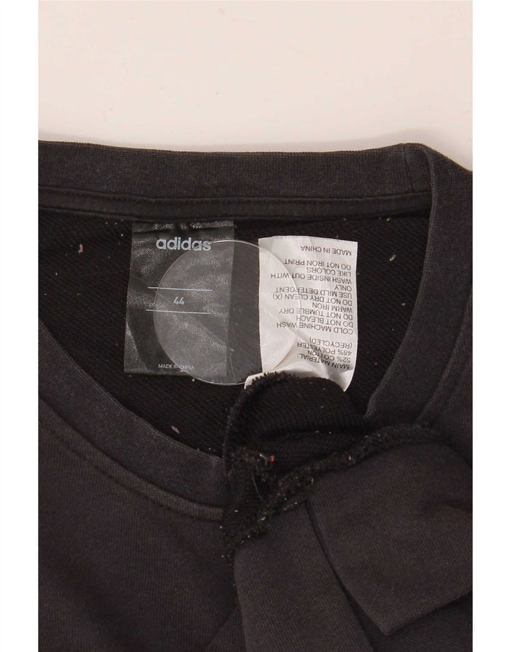 Pulover adidas Climalite Graphic pentru femei IT 44 bumbac mediu negru