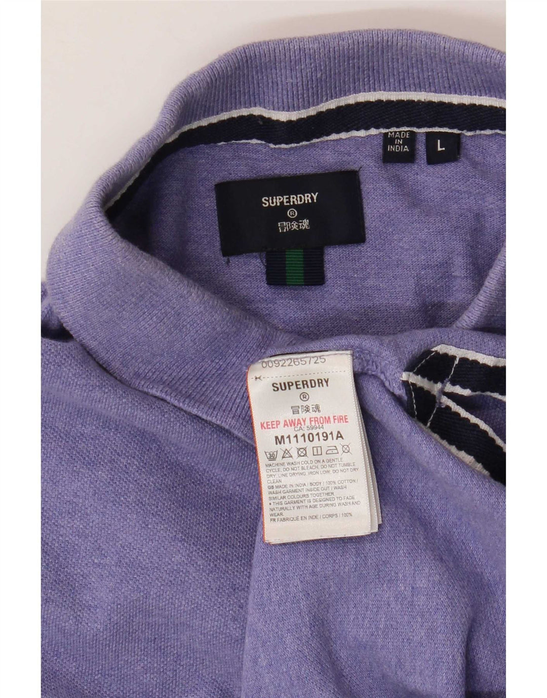 Tricou polo pentru bărbați Superdry, bumbac violet mare