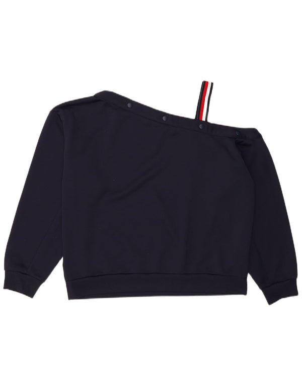 TOMMY HILFIGER Pulover crop pentru femei UK 16 Mare bleumarin