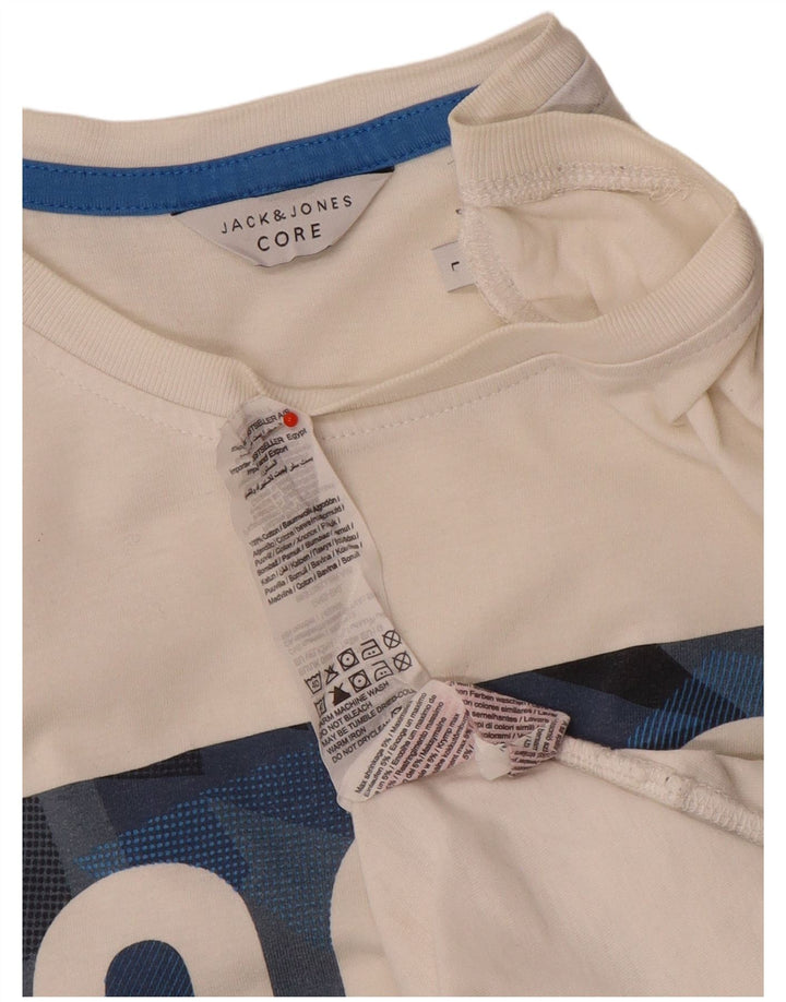 Tricou grafic Jack & Jones pentru bărbați Top mare din bumbac alb