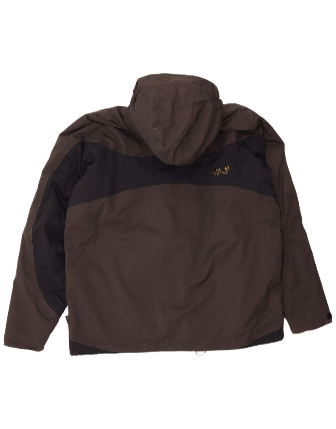 Jack Wolfskin jachetă de vânt cu glugă pentru bărbați UK 46/48 2XL gri Colorblock