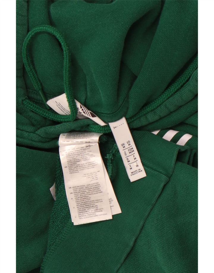 Pulover ADIDAS pentru bărbați cu capota, verde mediu, bumbac