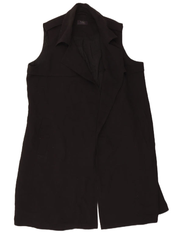 Jachetă pentru femei Marks & Spencer cu paragate fără mâneci, UK 18 XL, negru