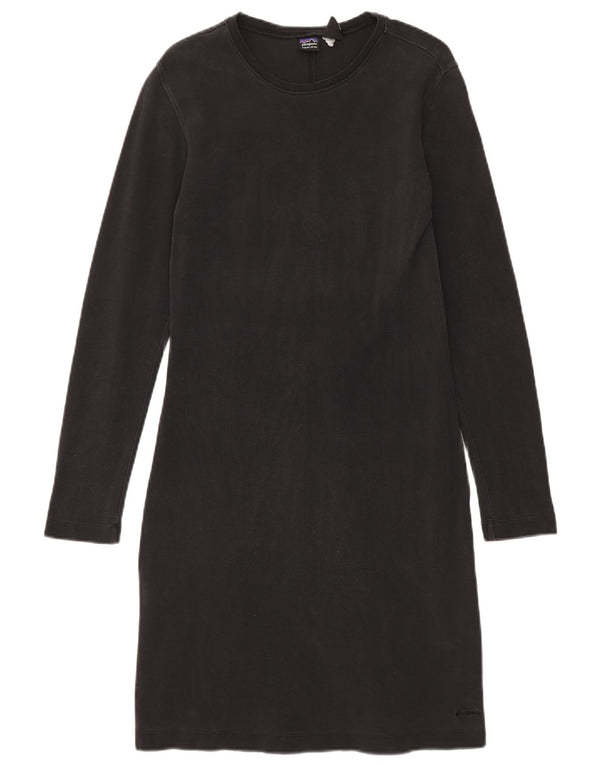 Rochie tricou obișnuită cu mânecă lungă pentru femei Patagonia UK 12 Medium Black
