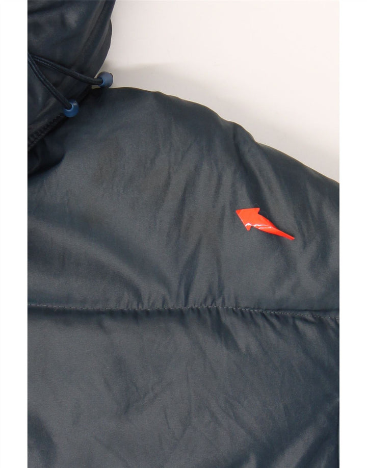 Jachetă căptușită cu glugă pentru bărbați VINTAGE UK 38 Medium Bleumarin