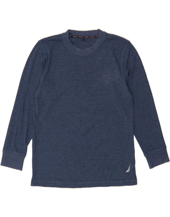 NAUTICA Womens Top Long Sleeve UK 14 Medium Blue Cotton Vintage Nautica and Second-Hand Nautica from Messina Hembry 