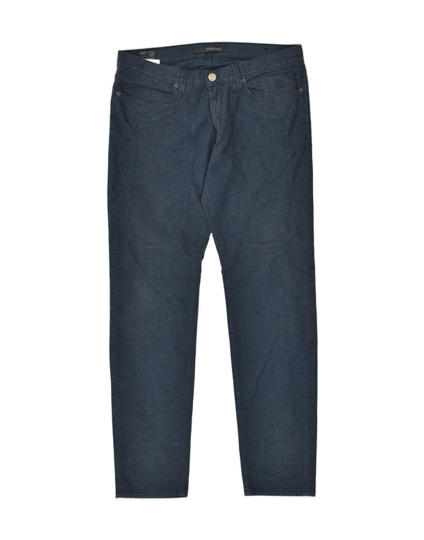 JECKERSON Mens Slim Fit Casual Trousers W36 L33  Navy Blue Cotton