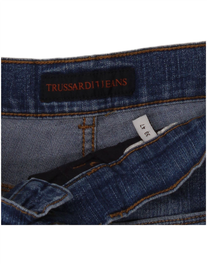 TRUSSARDI Mens Denim Shorts W33 Medium Blue