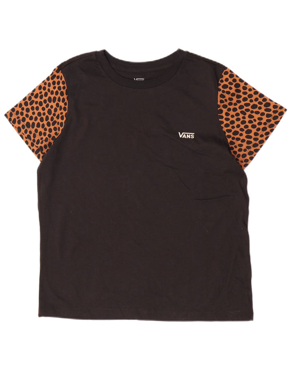 Tricou pentru femei Vans UK 14 mare, negru, bumbac cu imprimeu animal