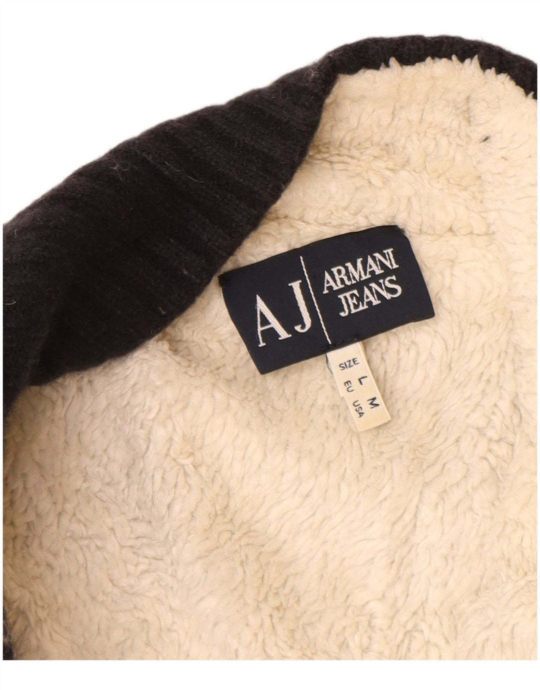 Pulover cardigan pentru femei Armani Jeans UK 12 Medium Bleumarin Fair Isle