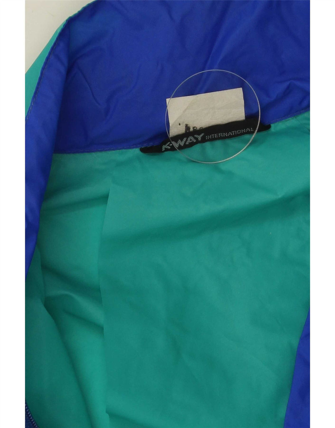 Jachetă de ploaie cu glugă K-Way pentru bărbați UK 38 Medium Green Colorblock Poliamidă
