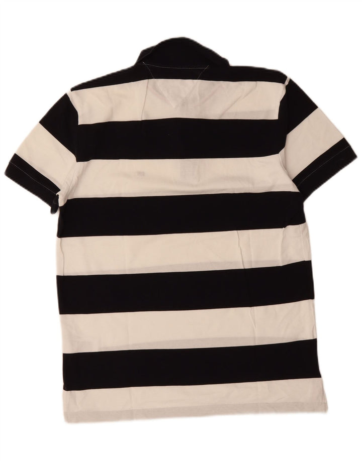 Cămașă polo Tommy Hilfiger pentru bărbați, bumbac cu dungi negre medii