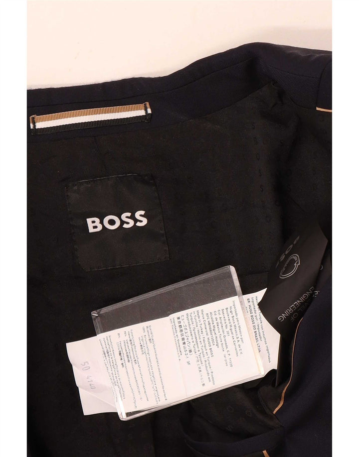 Blazer pentru bărbați Hugo Boss cu 2 nasturi EU 50 Lână mare, albastru bleumarin