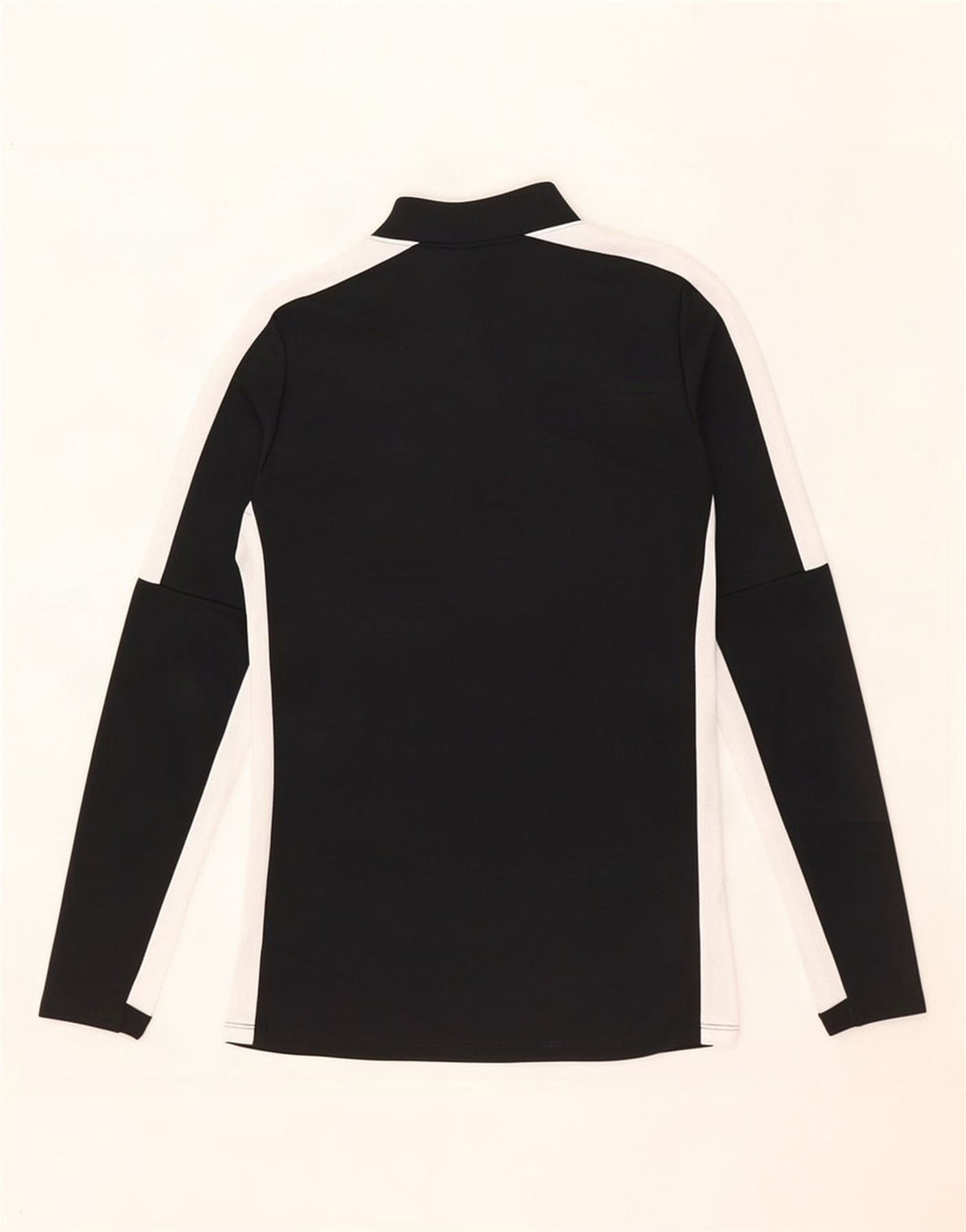 Top de trening pentru bărbați Dri Fit, cu fermoar și gât, pulover XS, negru, bloc de culoare