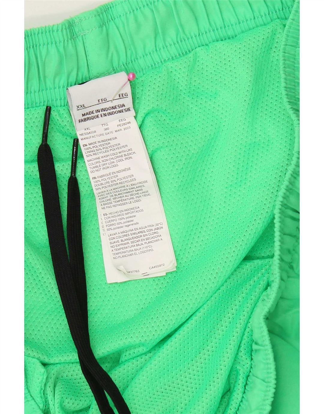 Pantaloni scurți sport Nike pentru bărbați 2XL, poliester verde