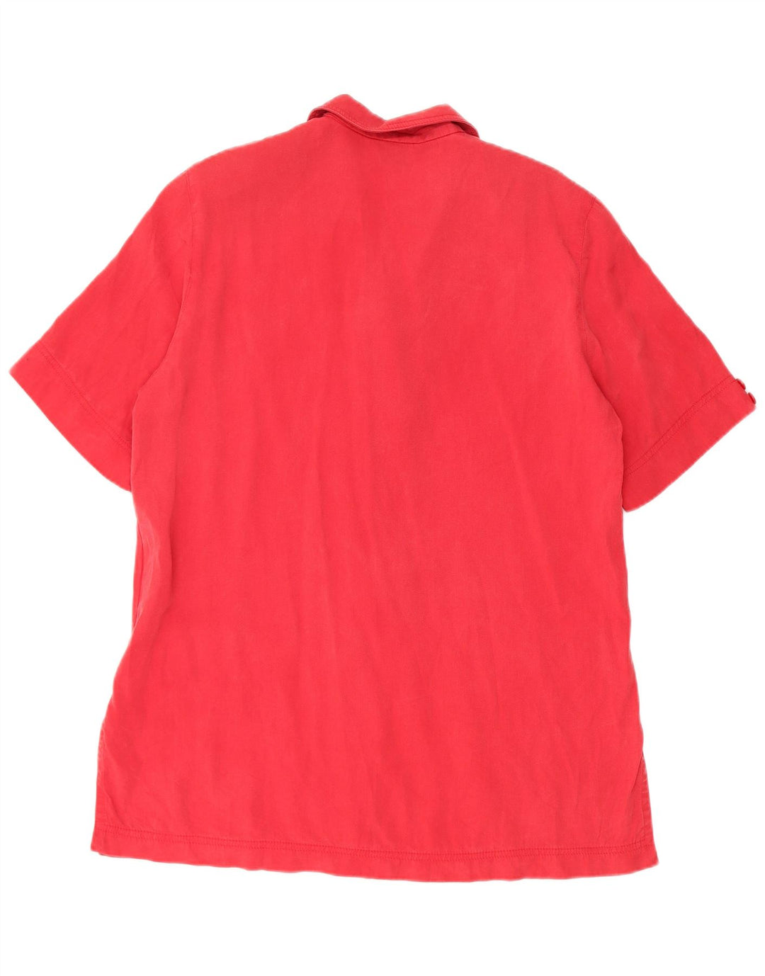 Jachetă vintage pentru femei, cu 5 nasturi, cu mânecă scurtă, UK 14, mare, roșu, Tencel