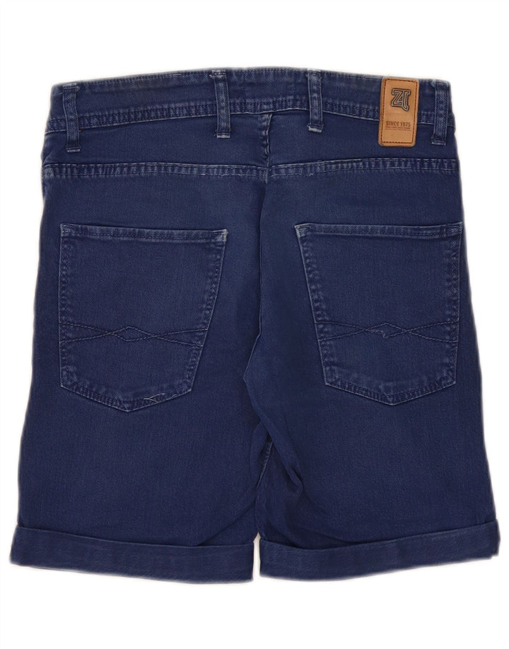 Pantaloni scurți din denim pentru bărbați Zara EU 38 Small W30 Bleumarin