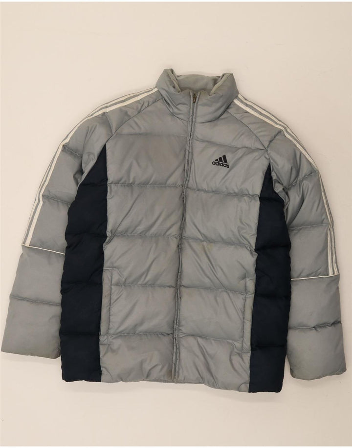 Jachetă căptușită pentru bărbați Adidas UK 36, gri mic, poliester color bloc
