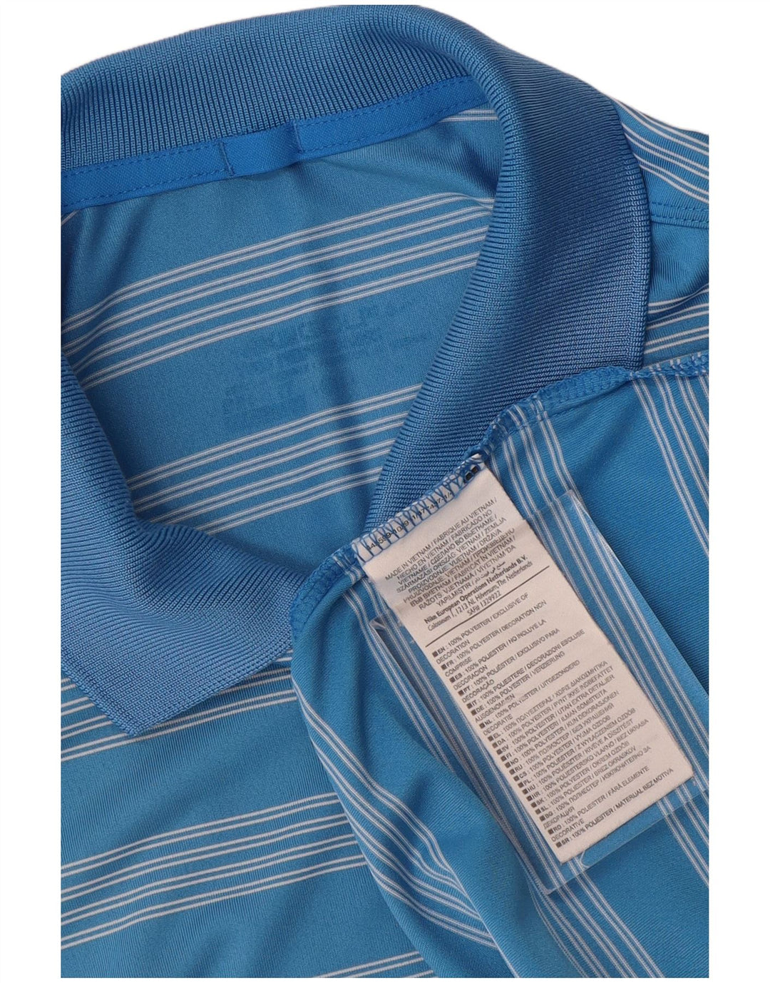 Tricou polo Nike pentru bărbați XL, poliester cu dungi albastre