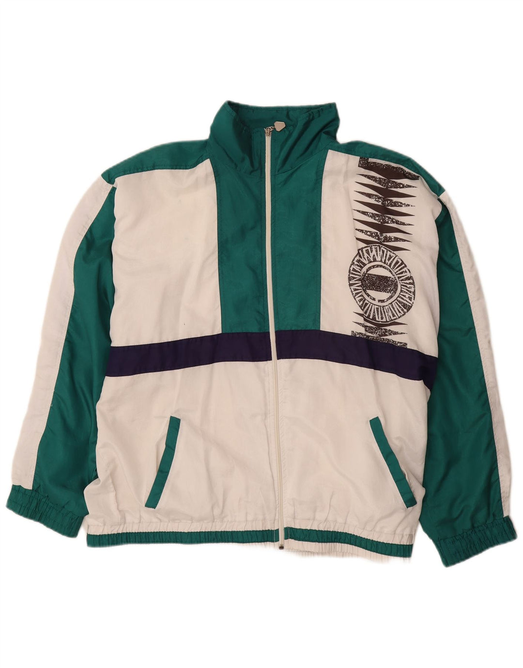 Jachetă de trening pentru bărbați COSMOS UK 16, mare, alb, color block