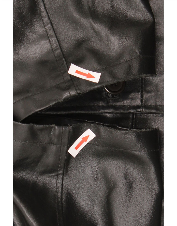 Jachetă de piele vintage pentru bărbați UK 42 XL din piele neagră