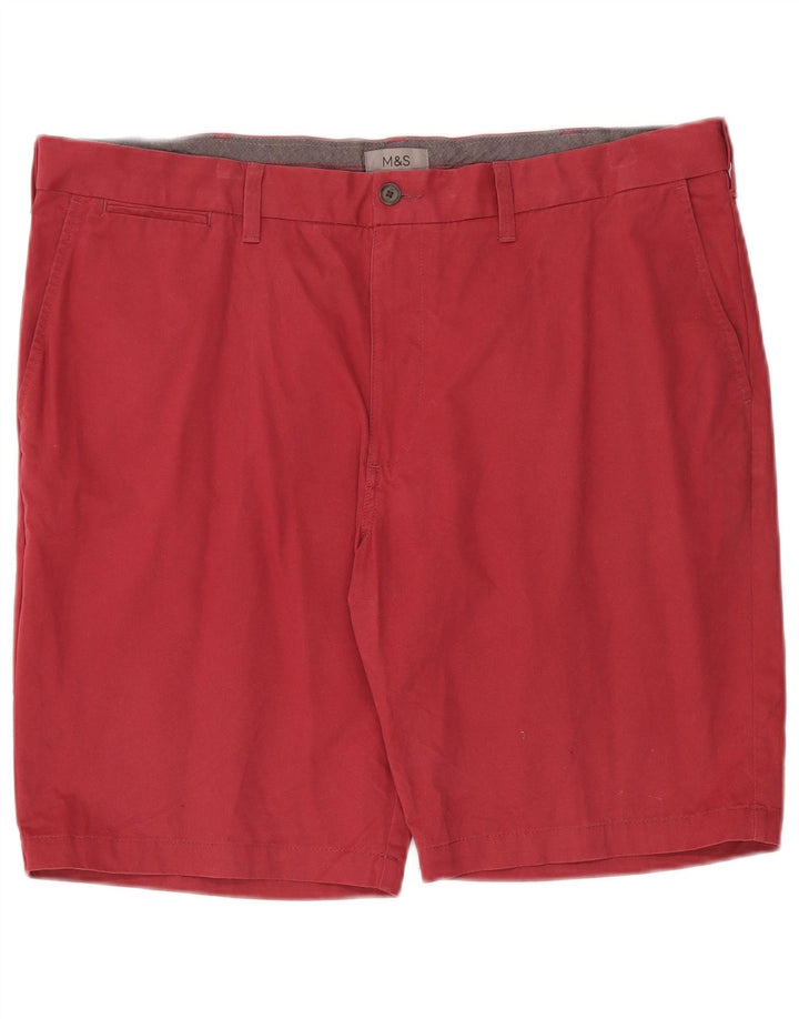 Pantaloni scurți chino pentru bărbați Marks & Spencer W42 2XL bumbac roșu