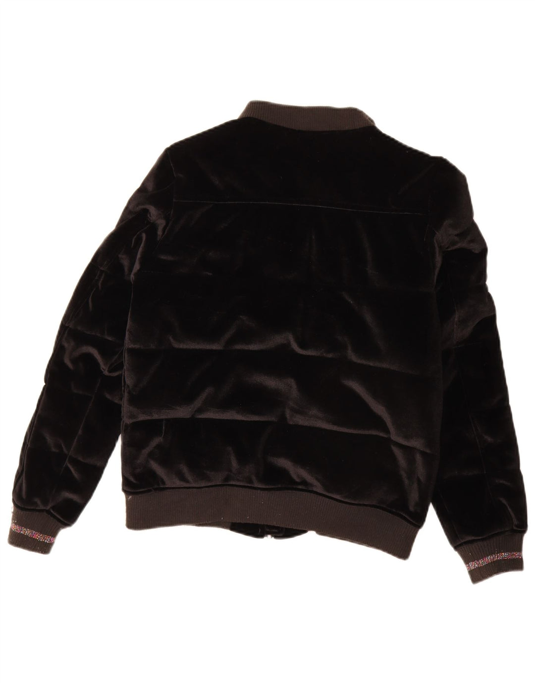 Geaca Superior Fete Velour Captusita 13-14 Ani Poliester Negru