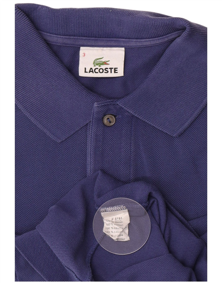 Tricou polo Lacoste pentru bărbați, mărimea 3, bumbac, albastru bleumarin mediu