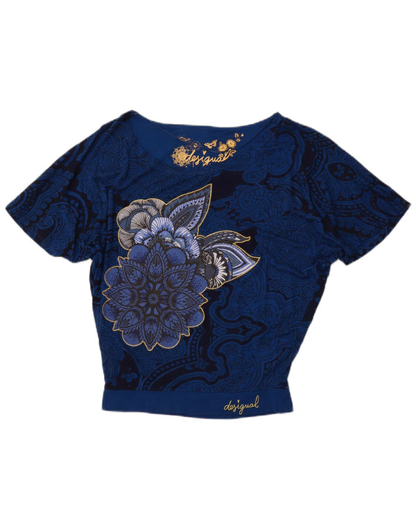 Bluză supradimensionată pentru femei DESIGUAL, Top UK 10 Small Blue Paisley