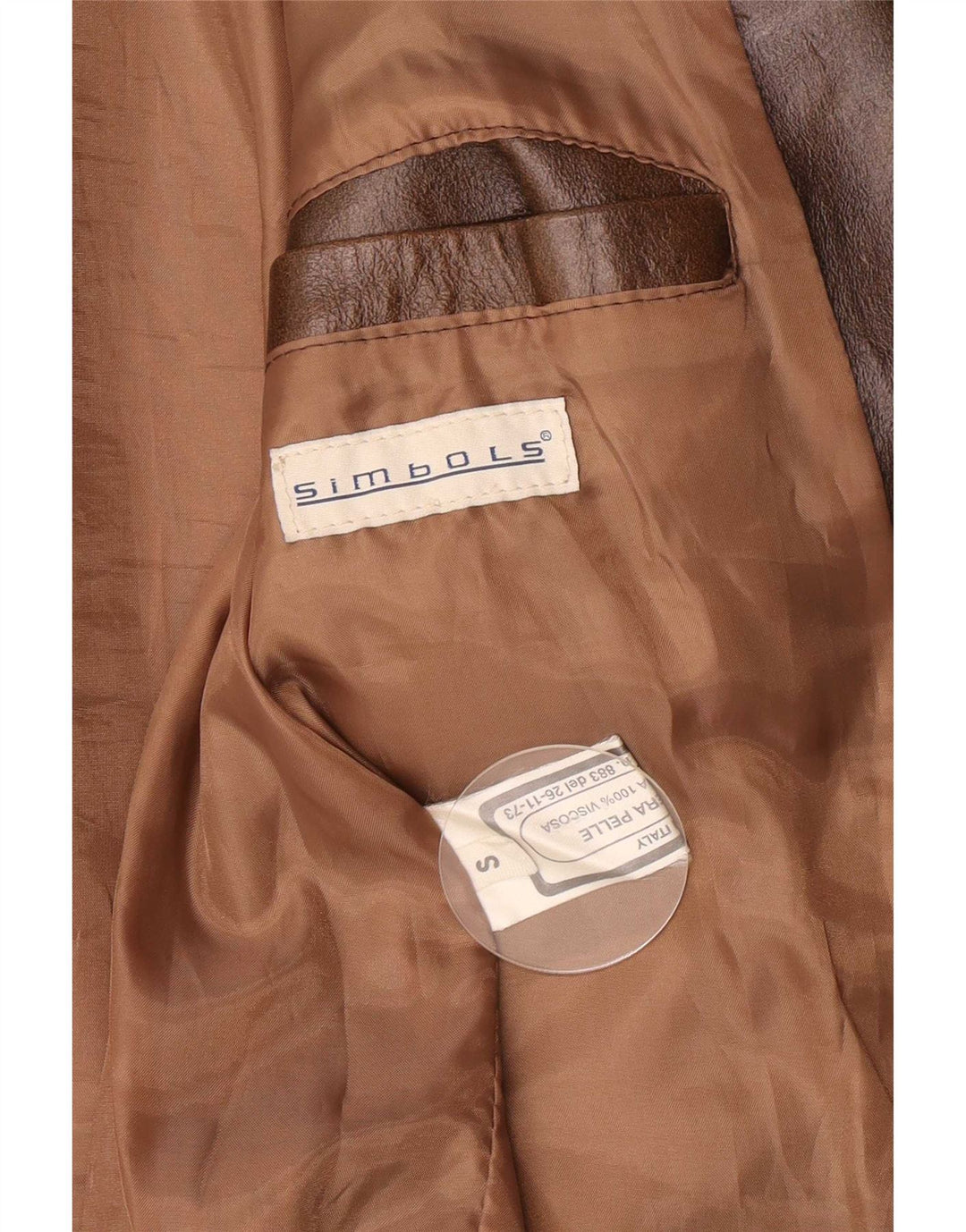 Jachetă de piele vintage pentru bărbați UK 36 Small Brown Classic