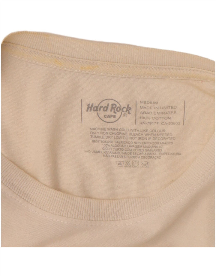 Tricou grafic Lisboa pentru bărbați Hard Rock Cafe Top mediu din bumbac alb