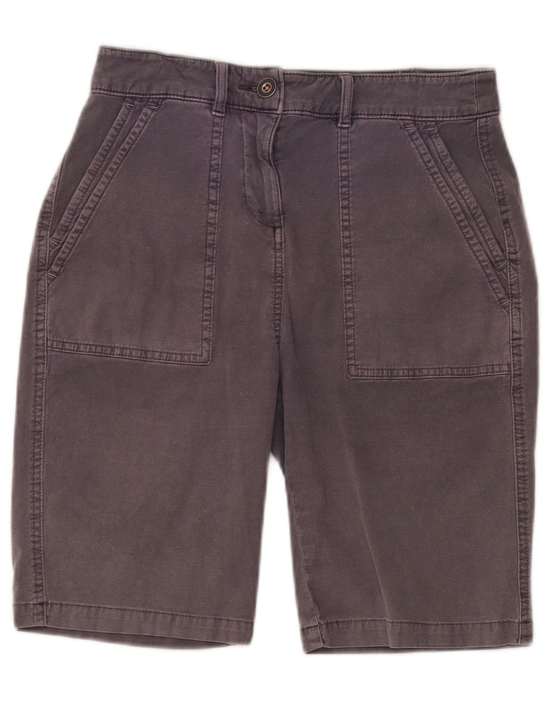 White Stuff Pantaloni scurti chino pentru femei UK 8 Small W28 Bumbac gri